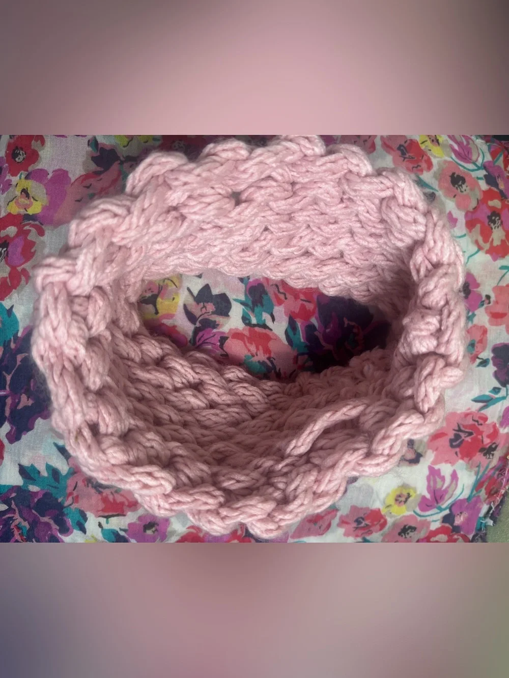 Handmade Pink Chunky Knit Headband